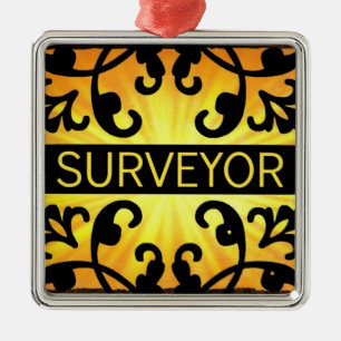Surveyor Damask Christmas Ornament