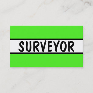 Surveyor Neon Green Business Card