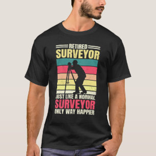 Surveyor Retired Land Surveying Retro Vintage Reti T-Shirt