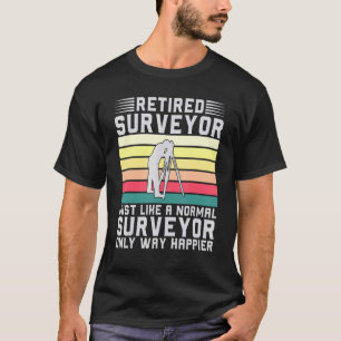 Surveyor Retired Surveying Retro Vintage Retiement T-Shirt