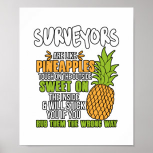 Surveyors Are Like Pineapples. Poster