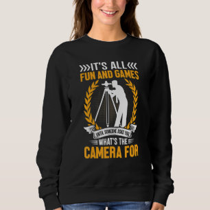 Surveyors Surveying Land Recorder Technician Cart Sweatshirt