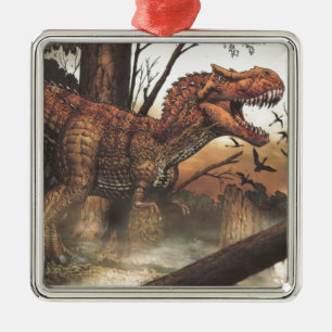 Survival for the fittest.jpg metal ornament