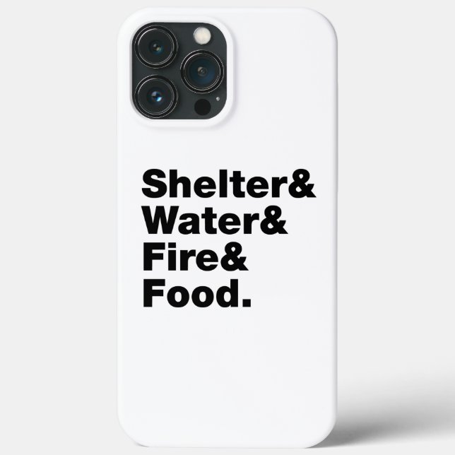 Survival (Shelter & Water & Fire & Food.) Case-Mate iPhone Case (Back)