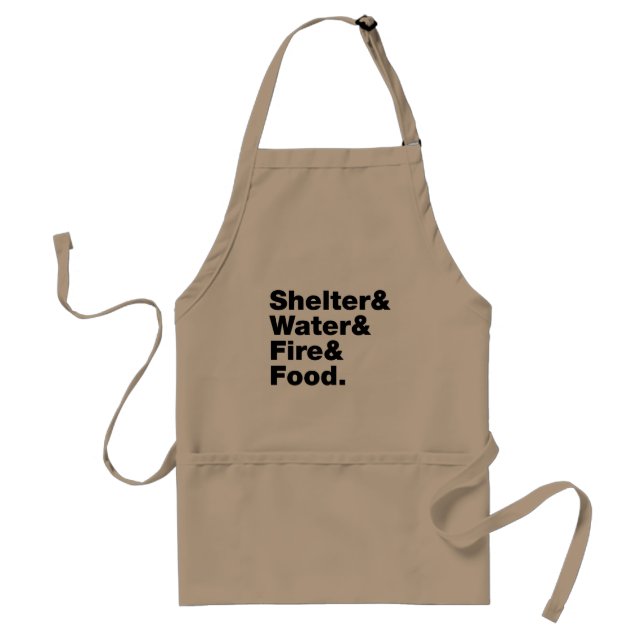 Survival (Shelter & Water & Fire & Food.) Standard Apron (Front)
