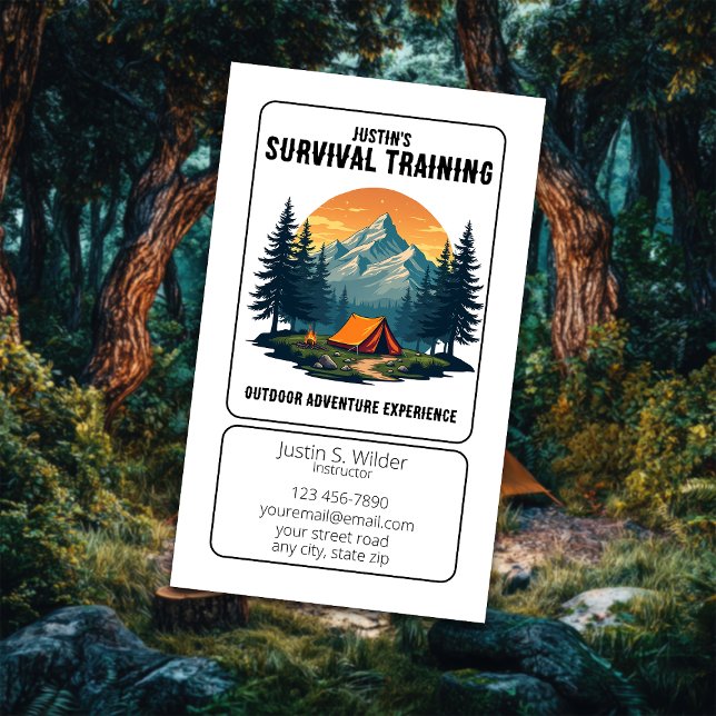 Survival Training Business Business Card (Creator Uploaded)