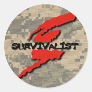 Survivalist Prepper Classic Round Sticker