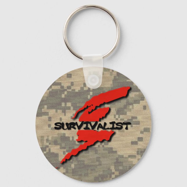 Survivalist Prepper Key Ring (Front)