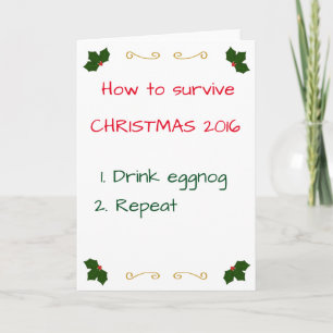 Survive Christmas Holiday Card