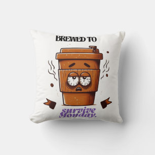 "Survive Monday. BREWED to…" Coffee Mug – Fun Desi Cushion