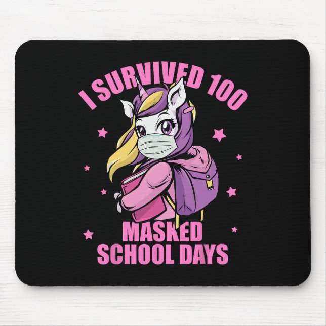 Survived 100 Masked School Days  Mouse Pad (Front)
