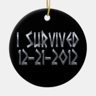 Survived 2012 ceramic ornament