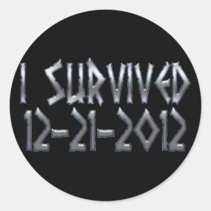 Survived 2012 classic round sticker