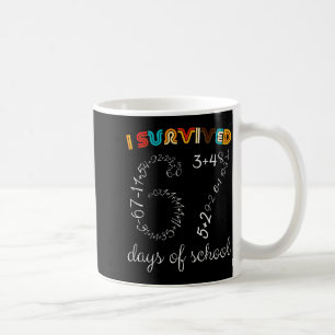 Survived 67 Days of School Funny Vintage Math Meme Coffee Mug