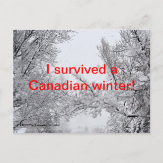 Survived a Canadian Winter Post Card