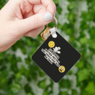 Survived Another Meeting Funny Key Ring
