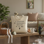 Survived My Daughter’s Wedding Hilarious Quote Tote Bag<br><div class="desc">Carry your memories in style with this tote bag featuring “I Survived My Daughter’s Wedding.” The bold black text and customisable date turn it into a personal keepsake of an unforgettable day. Spacious and sturdy, it’s perfect for family celebrations, errands, or casual outings, while letting you proudly showcase humour, pride,...</div>