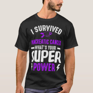 Survived Pancreatic Cancer Awareness Survivor Purp T-Shirt