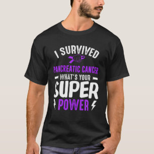 Survived Pancreatic Cancer Awareness Survivor Purp T-Shirt