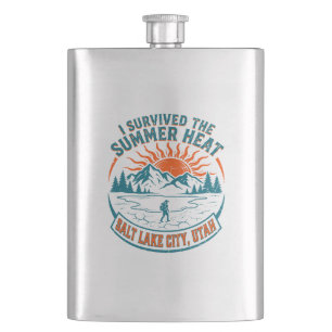 Survived Summer Heat In Salt Lake City Utah Hip Flask