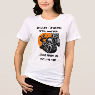 Survived The Scream Of Halloween Night Tri-Blend Shirt