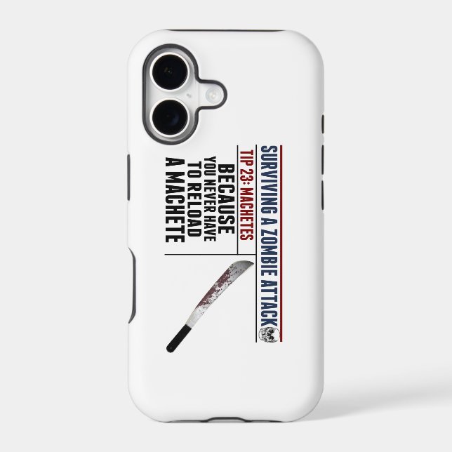SURVIVING A ZOMBIE ATTACK iPhone Case (Back)