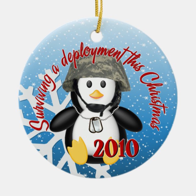 Surviving Deployment 2010 Penguin Ornament (Front)