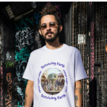 Surviving Earth Alien Coffee drinking t-shirt