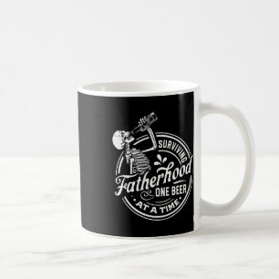 Surviving Fatherhood One Beer At A Time Funny Fath Coffee Mug