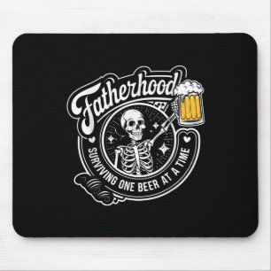 Surviving Fatherhood One Beer At A Time Funny Fath Mouse Pad