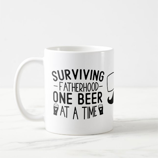 Surviving Fatherhood One Beer At A Time Mug (Left)