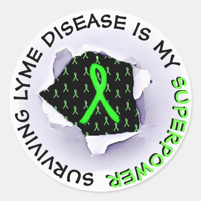 Surviving Lyme Disease Superpower STICKERS (Front)