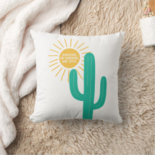 Surviving on Sunshine and Spite Cushion