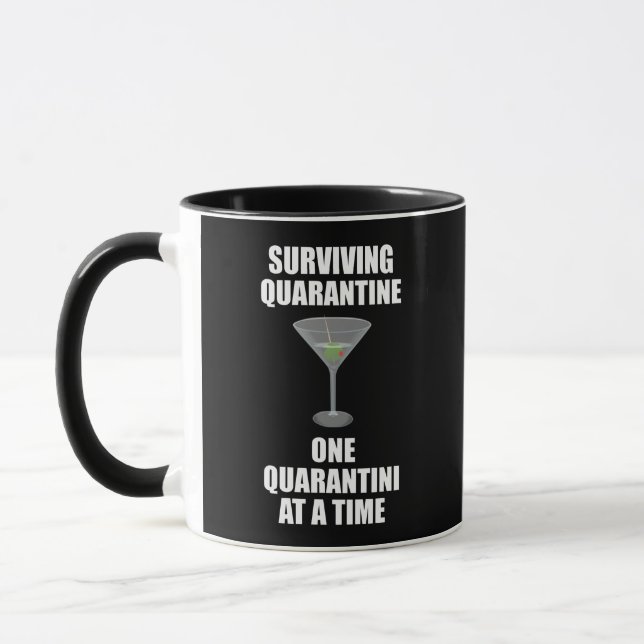 Surviving Quarantine One Quarantini At A Time Mug (Left)