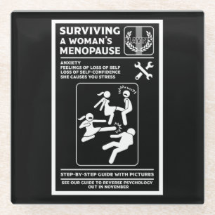 Surviving The Menopause Glass Coaster