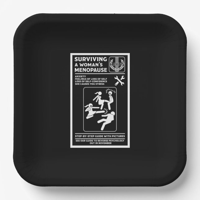 Surviving The Menopause Paper Plate (Front)