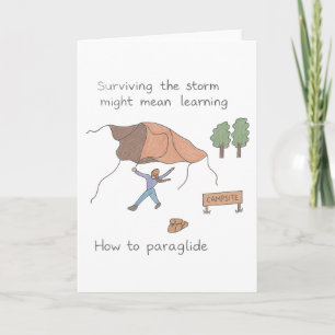 "Surviving the Storm - Paraglide Edition" Card