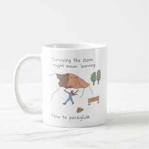 "Surviving the Storm - Paragliding Edition" Coffee Mug