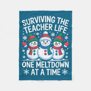 Surviving The Teacher Life One Meltdown At A Time  Fleece Blanket
