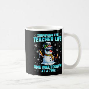 Surviving The Teacher Life Pjs Pajamas Christmas X Coffee Mug