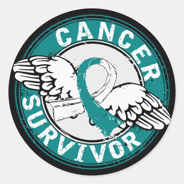 Survivor 14 Cervical Cancer Classic Round Sticker (Front)