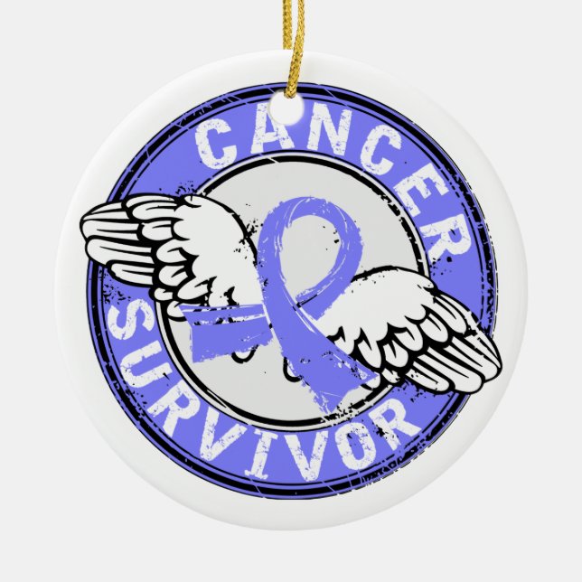 Survivor 14 Prostate Cancer Ceramic Ornament (Front)