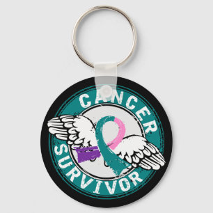 Survivor 14 Thyroid Cancer Key Ring