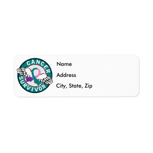 Survivor 14 Thyroid Cancer Return Address Label (Front)