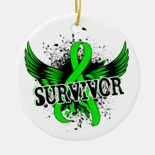Survivor 16 Lymphoma Ceramic Ornament