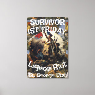 Survivor 1st Friday Liquor Riot St. George Utah Canvas Print