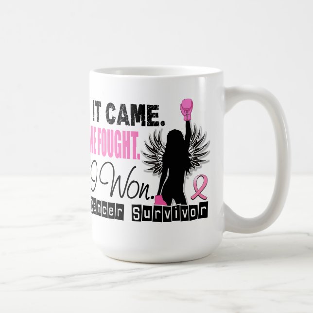 Survivor 22 Breast Cancer Coffee Mug (Right)