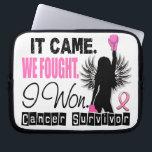 Survivor 22 Breast Cancer Laptop Sleeve<br><div class="desc">To see this design for over 35 additional cancer types as well as more of our exclusive Breast Cancer Survivor designs, please visit the Breast Cancer Section of a speciality shop of Breast Cancer survivors, you did it! You stood strong. You fought hard. You won. Celebrate your Victory while delivering...</div>