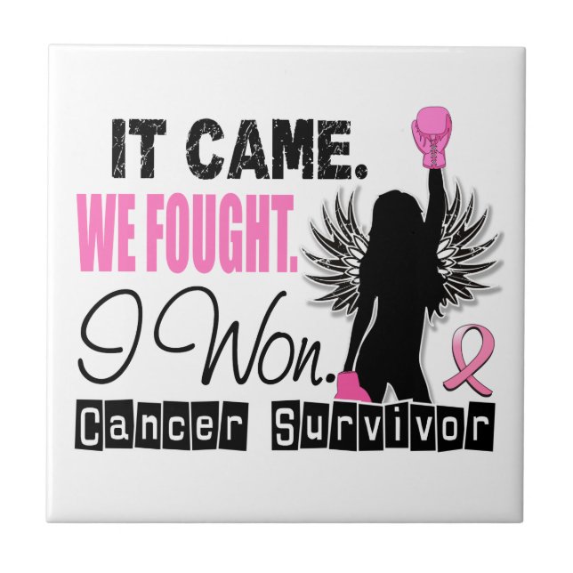 Survivor 22 Breast Cancer Tile (Front)