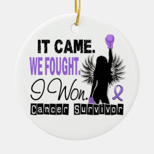 Survivor 22 Hodgkin's Lymphoma Ceramic Tree Decoration